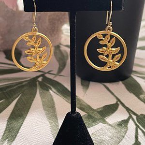 Floral Disc Earrings